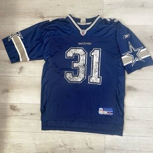 Vintage Roy Williams 31 Reebok Navy and Silver NFL Jersey Dallas Cowboys